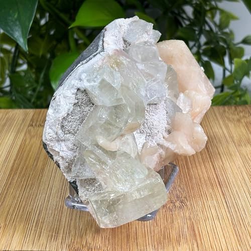 Natural Green Apophyllite Stilbite Gemstone Specimen