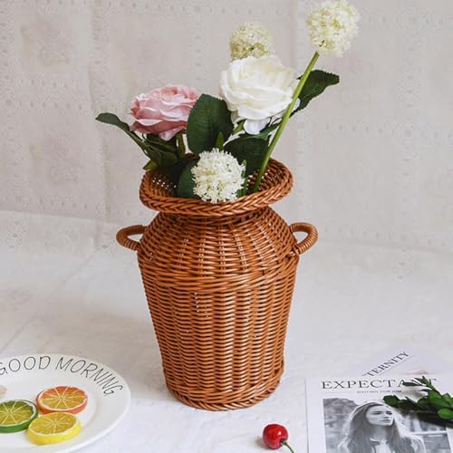 Generic Wicker Vase Rattan Woven Decorative Basket