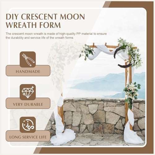 Temfmy Moon Wreath Front Door 14 Inch DIY Craft