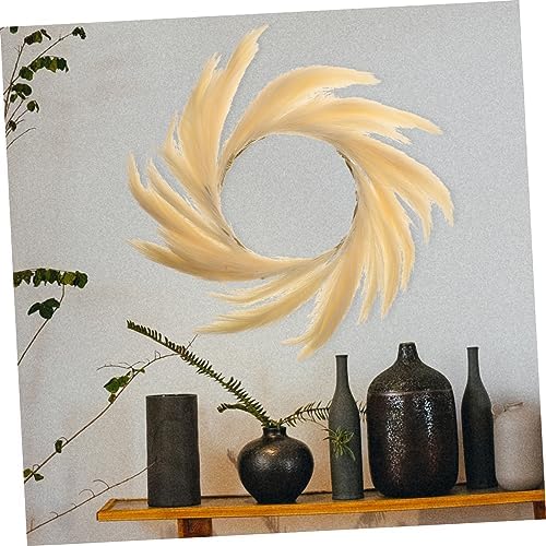 Elegant Artificial Bulrush Wreath for Home Decor