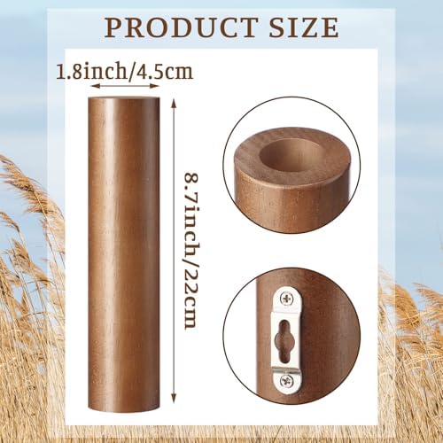 4 Pack Wood Wall Planters Modern Mounted Vases Home Decor for Dried Flowers and Greenery Plants