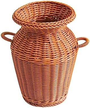 Generic Wicker Vase Rattan Woven Decorative Basket