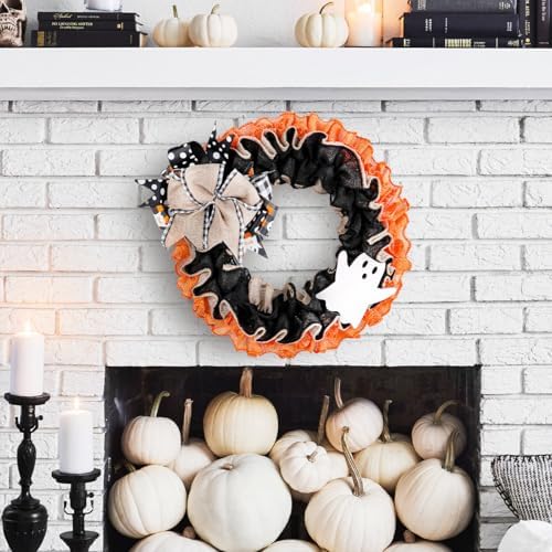 Vimoocla Halloween Boo Ghost Wreath for Front Door
