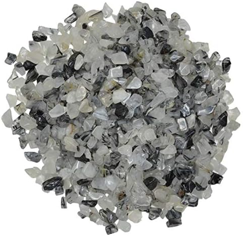 Hypnotic Gems 18 lbs Polished Black Rutilated Quartz Tumbled Stones
