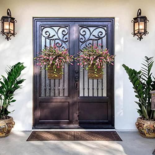 Pink Berry Wildflower Door Wreath - Spring Summer Decor