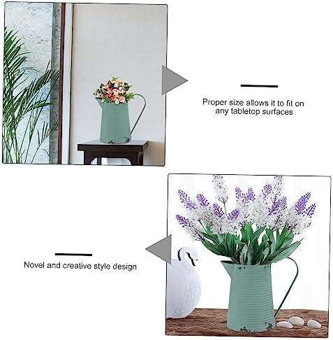 Antique Flower Vase Iron Decor Pitcher for Home