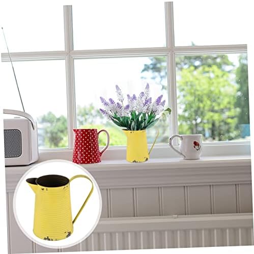 Balacoo Vintage Iron Flower Vase Rustic Metal Pitcher Pot for Home Decor