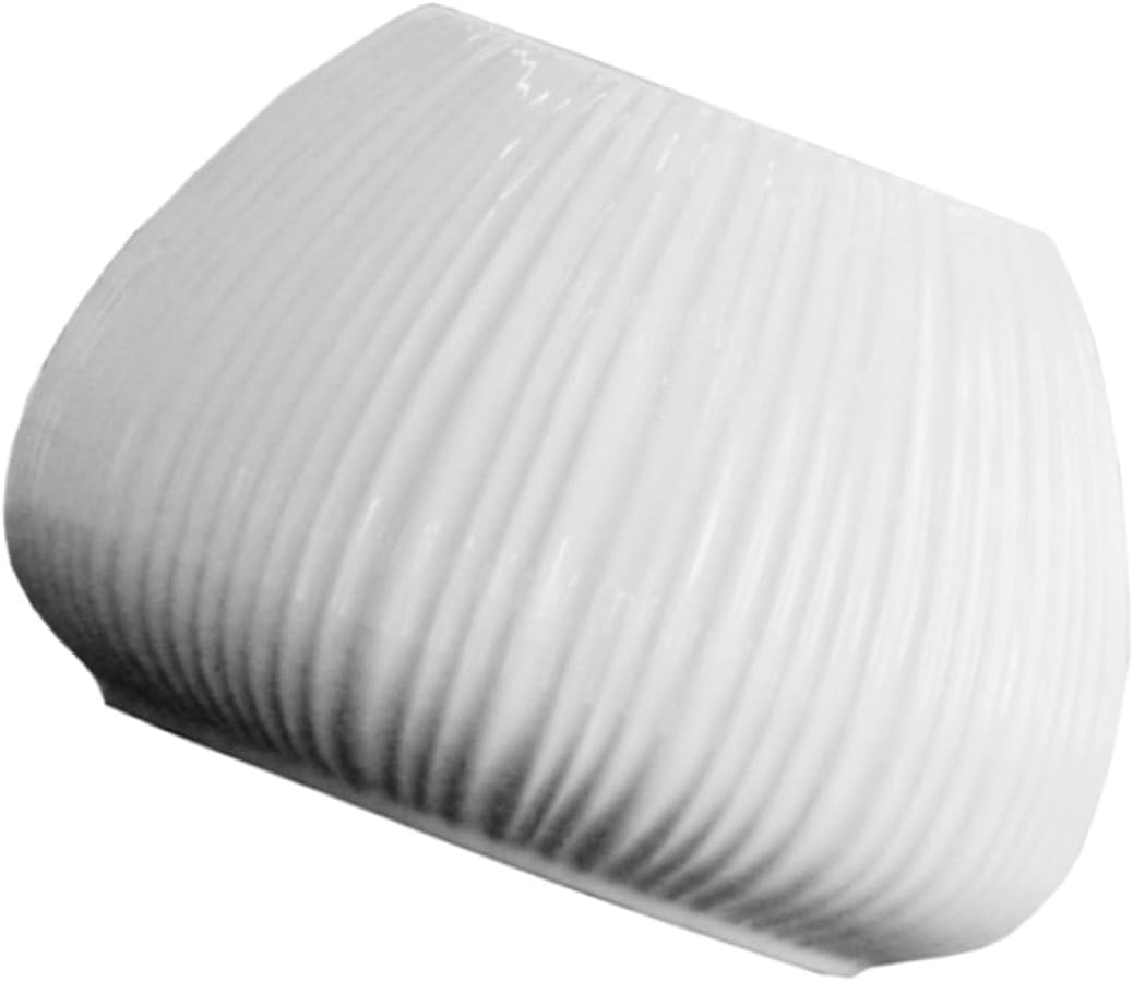 1 Pc Elegant Ceramic Flower Vase with Vertical Stripes