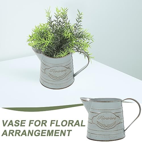 Vintage Iron Vase for Rustic Decor and Flower Arrangements