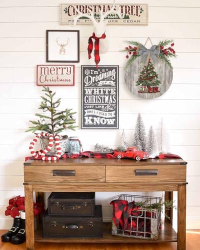 Welcome Sign Christmas Wreath Door Decor 1