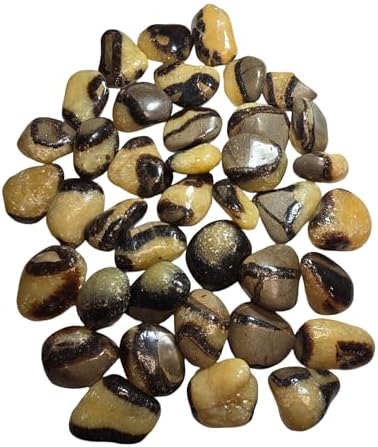 2pc Septarian Dragonstone Tumbled Healing Crystals from Madagascar UV Reactive