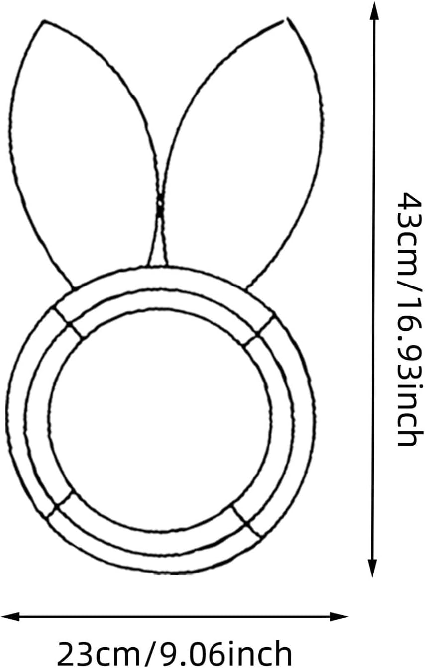 Bunny Shaped Wire Wreath Frame Easter DIY Decor