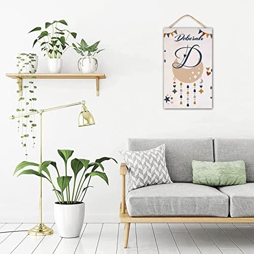 WengBeauty Custom Wood Last Name Sign 12x20 Inch 1