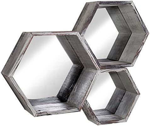 MyGift Wall Mounted Floating Shelves 3 Piece Set