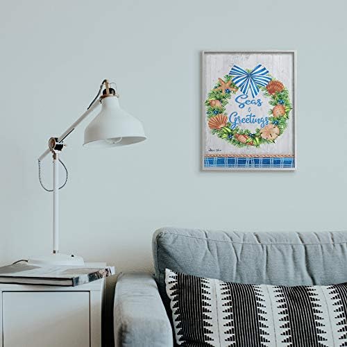 Stupell Industries Seas and Greetings Nautical Wreath Wall Art 16x20