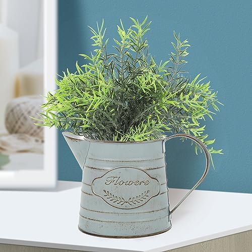 Vintage Iron Flower Jug Rustic Decorative Pot for Home and Office