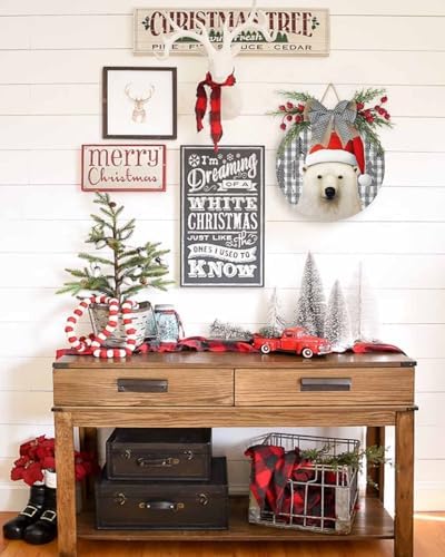 LooPoP Welcome Sign Door Christmas Wreath Decor