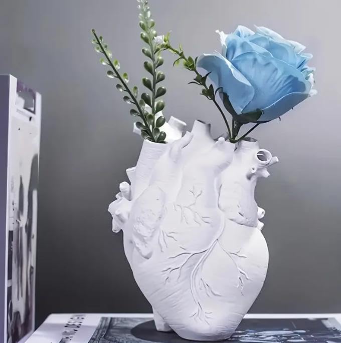 Heart Vase Gothic Anatomical Resin Flower Pot for Home Decor