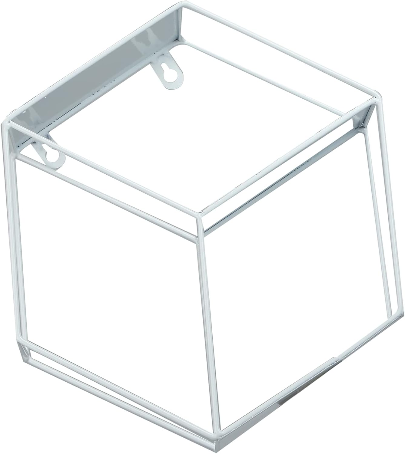 Hexagonal Floating Wall Shelves with Wrought Iron Design