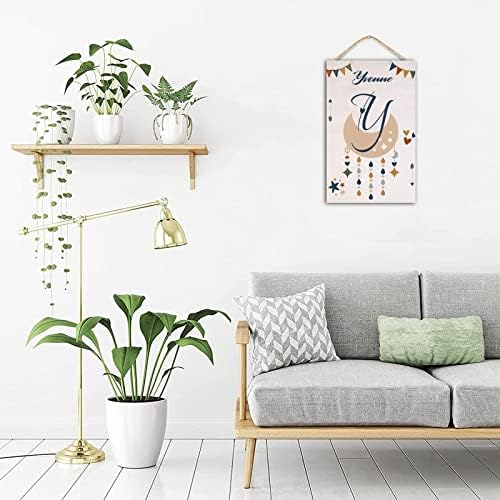 WengBeauty Personalized Wooden Last Name Sign 10x16 Inch