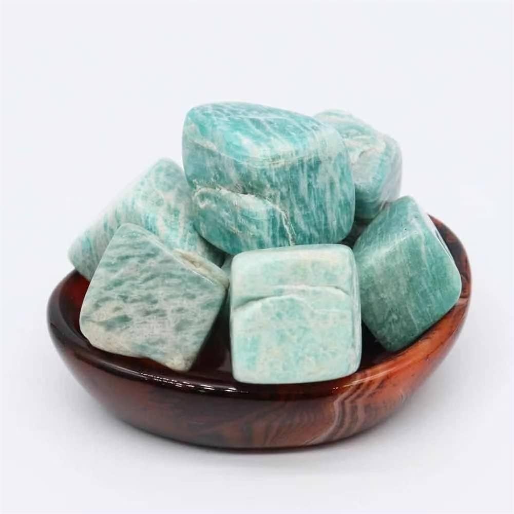 Fangyid Specimen 18mm-22mm Amazonite Tumble Stones 7pc Gift Ornament