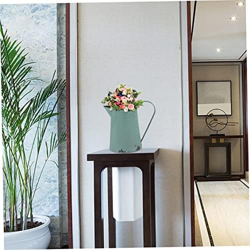 Vintage Iron Flower Pot Pitcher Rustic Home Decor