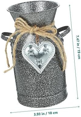 BESPORTBLE Rustic Iron Bucket Vase for Flowers and Plants
