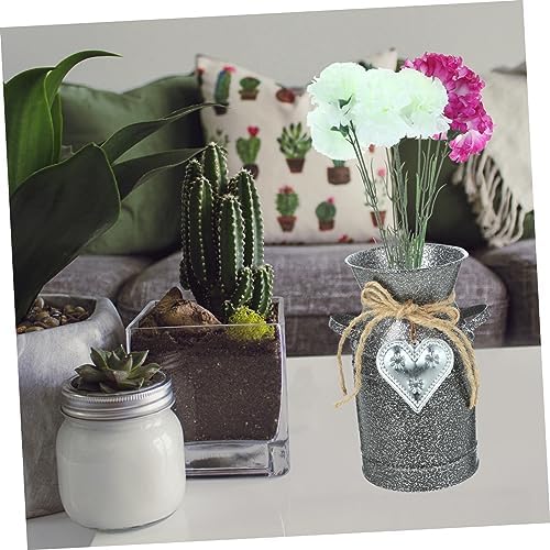 BESPORTBLE Rustic Iron Bucket Vase for Flowers and Plants