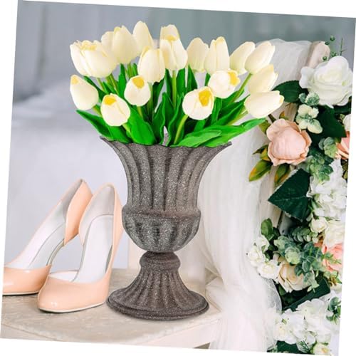 Vintage Style Decorative Metal Flower Vase for Home Table Centerpiece