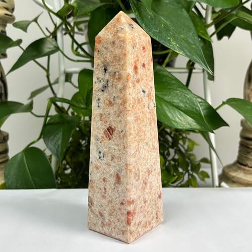Natural Sunstone Crystal Obelisk Tower Point