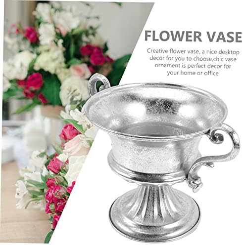 SUPVOX Vintage Iron Flower Vase for Home Decor