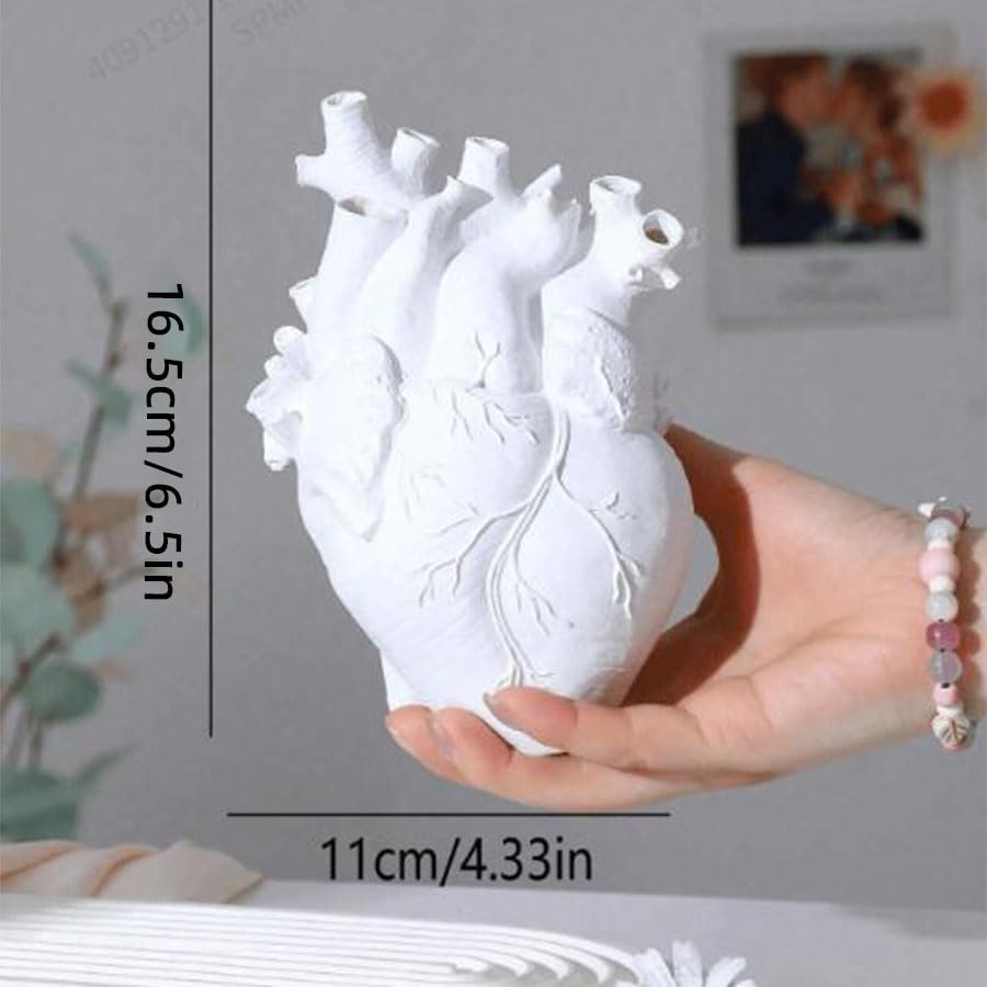 Heart Vase Gothic Anatomical Resin Flower Pot for Home Decor