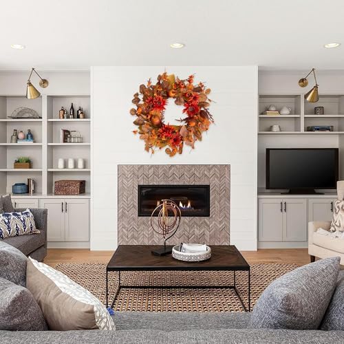 18 Inch Fall Wreath for Front Door Decor