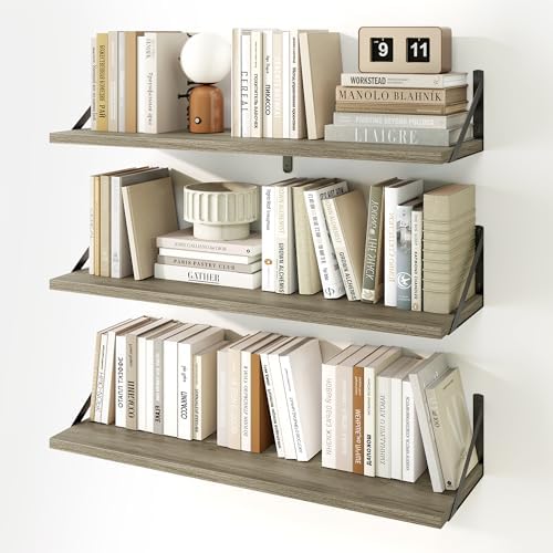 Fun Memories Floating Shelves Set of 3 Grey