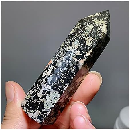 FLOAPA Natural Lotus Stone Crystal Quartz Obelisk Reiki Stone 400-450g