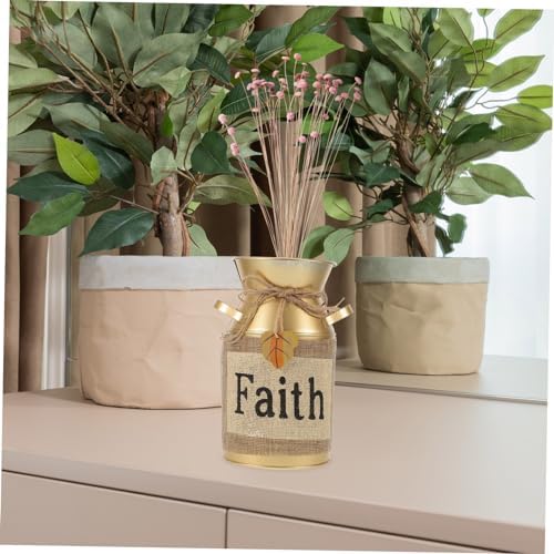 KESYOO Vintage Metal Flower Vase Rustic Decor