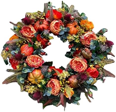 Fall Peony Door Wreath for Farmhouse Decor and Festivals