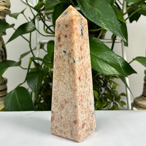 Natural Sunstone Crystal Obelisk Tower Point