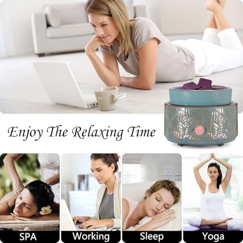 Electric Wax Melt Warmer 4-in-1 Ceramic Scented Candle Decor for Home Office Bedroom