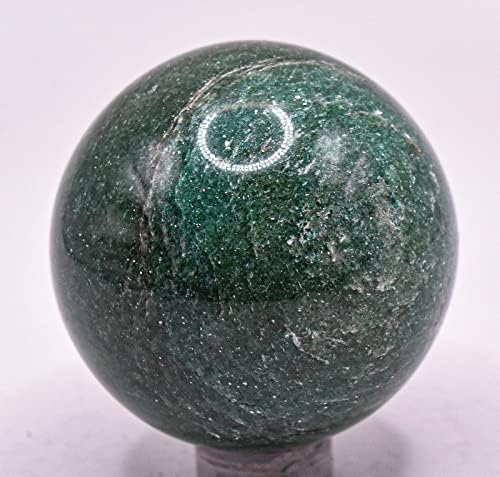 45mm Dark Green Jade Sphere with Stand - India