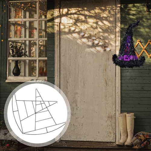 4Pcs Witch Hat Wire Wreath Frames - 10 Inch Metal Forms for DIY Crafts