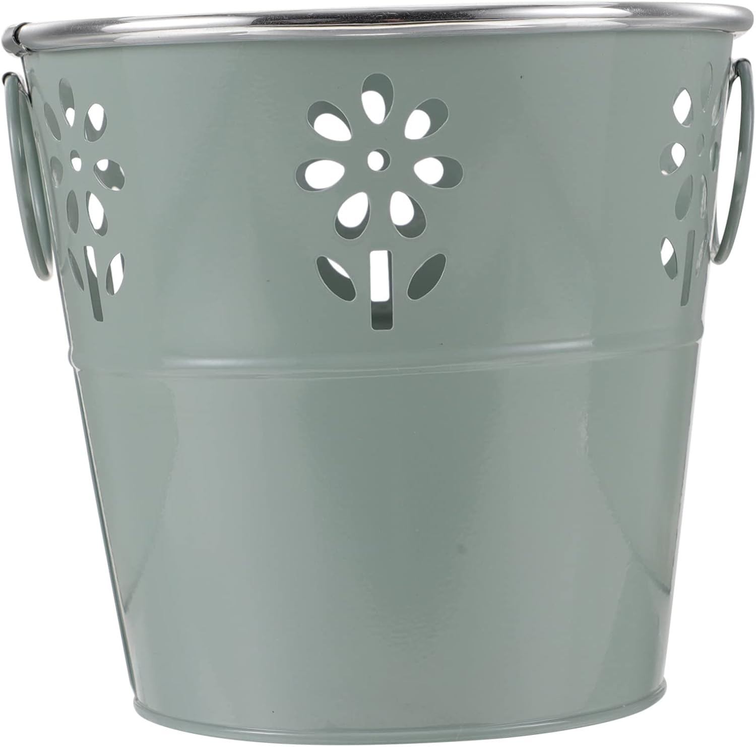 Vintage Galvanized Iron Flower Bucket Planter for weddings and rustic decor