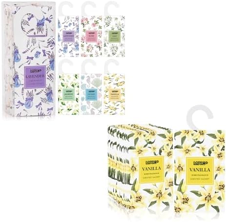 MYARO Scented Sachets 12 Pack Drawer Closet Air Freshener