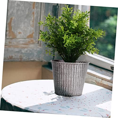 Happyyami Retro Iron Flower Bucket for Dried Flowers and Home Decor