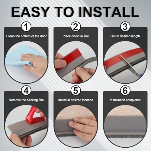 Uxcell Door Bottom Sweep with Adhesive 39 x 2 Inch Silicone Draft Strip for Cold and Noise Blocker