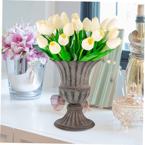 Vintage Style Decorative Metal Flower Vase for Home Table Centerpiece