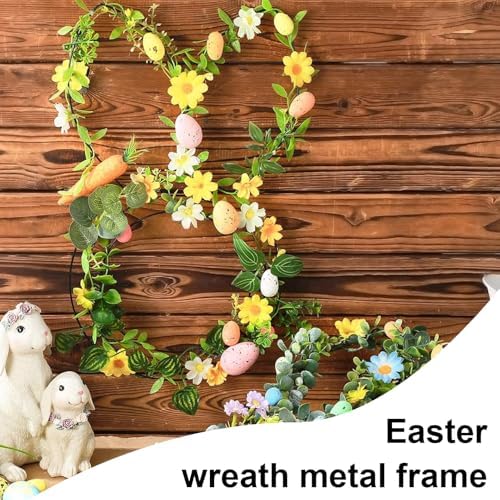Goodliest 6 Pcs Easter Bunny Wreath Frame for DIY