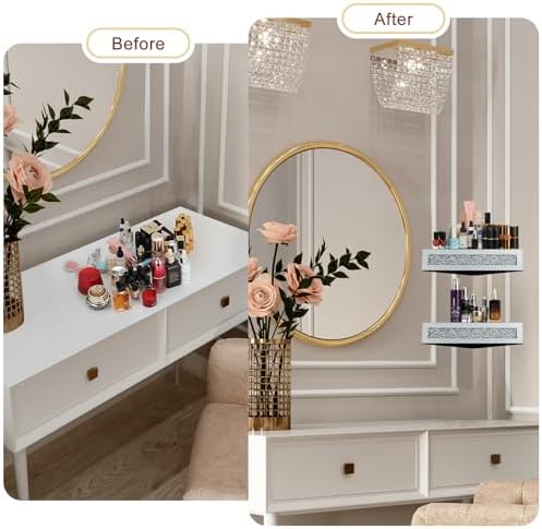 Sumnacon Corner Mounted Floating Shelves 2 Pcs