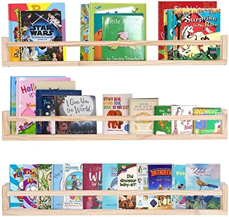 AZSKY Floating Wall Bookshelf Set of 3