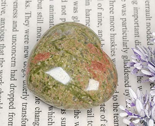 30 mm Natural Crystal Quartz Heart Shaped Palm Stone for Chakra Balancing